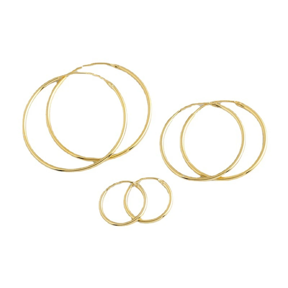Gold Plated Smooth Round Circle Big Hoop Earrings for Women Size 12/25/30/40/50/60mm Stainless Steel Jewelry Accessories Gifts Gold Plated Smooth Round Circle Big Hoop Earrings for Women Size 12/25/30/40/50/60mm Stainless Steel Jewelry Accessories Gifts