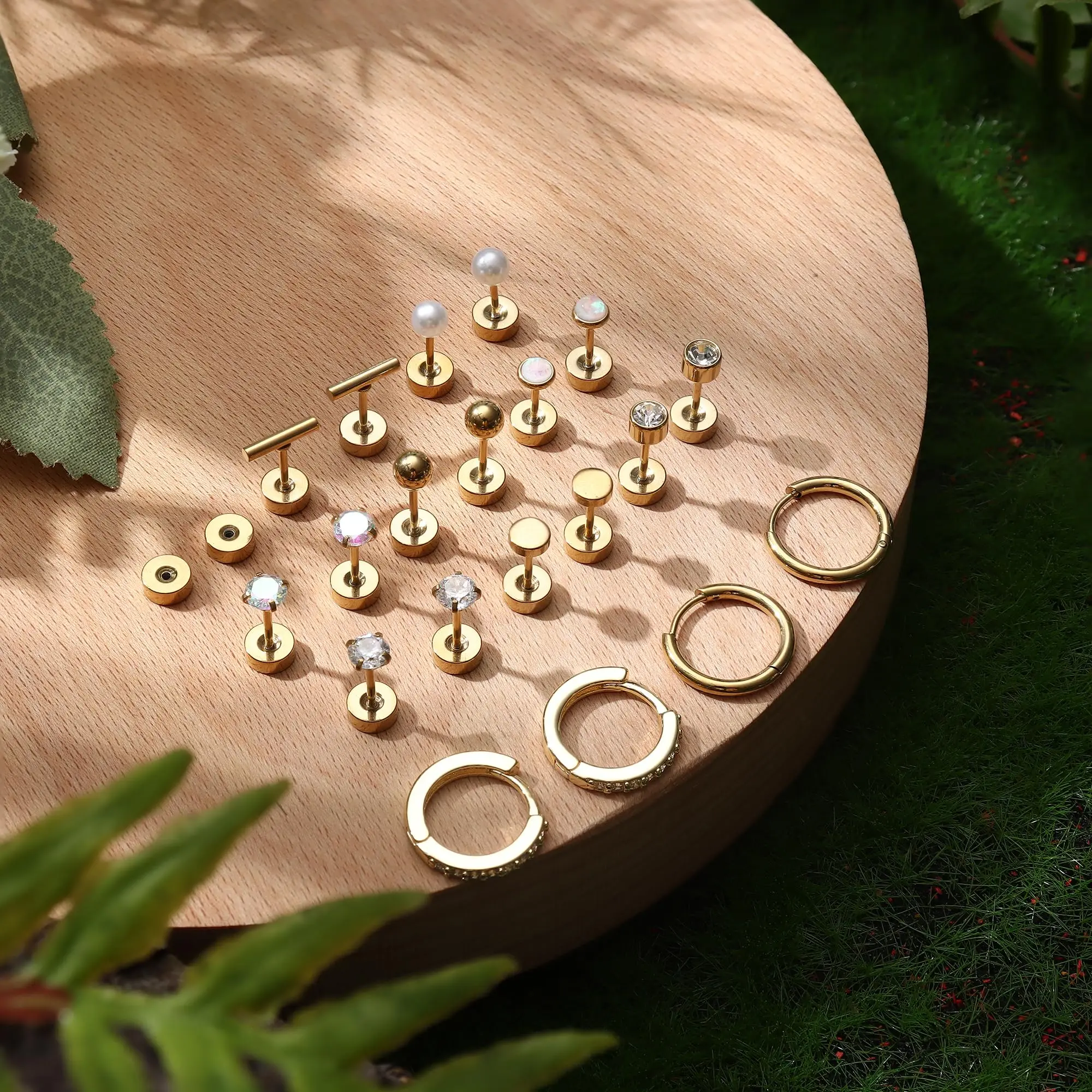 Earrings for Sensitive Ears-20G Flat Back Earrings for Women Men-Small Surgical Steel Stud Earrings Hoop Cartilage Nap Earring Sets Earrings for Sensitive Ears-20G Flat Back Earrings for Women Men-Small Surgical Steel Stud Earrings Hoop Cartilage Nap Earring Sets
