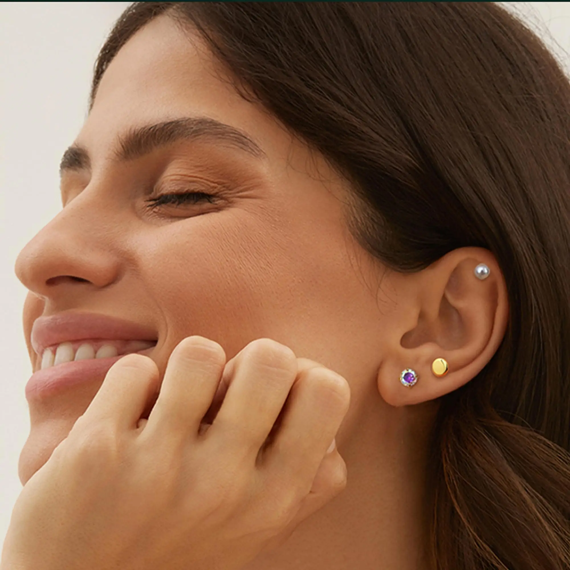 Earrings for Sensitive Ears-20G Flat Back Earrings for Women Men-Small Surgical Steel Stud Earrings Hoop Cartilage Nap Earring Sets