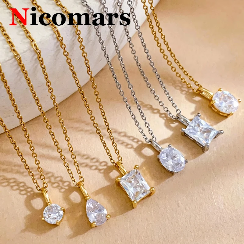 Various Shapes Women’s Moissanite Necklace Original 925 Sterling Silver Jewelry Fashion Moissanite Diamond Necklace for Women Various Shapes Women's Moissanite Necklace Original 925 Sterling Silver Jewelry Fashion Moissanite Diamond Necklace for Women