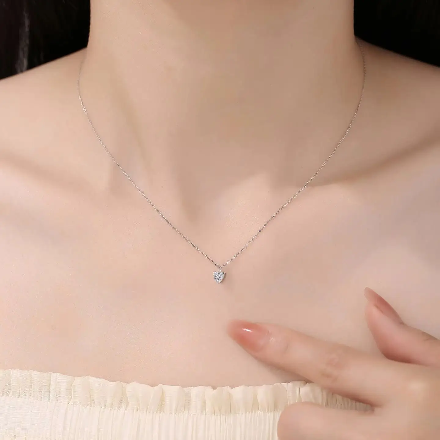 Various Shapes Women's Moissanite Necklace Original 925 Sterling Silver Jewelry Fashion Moissanite Diamond Necklace for Women