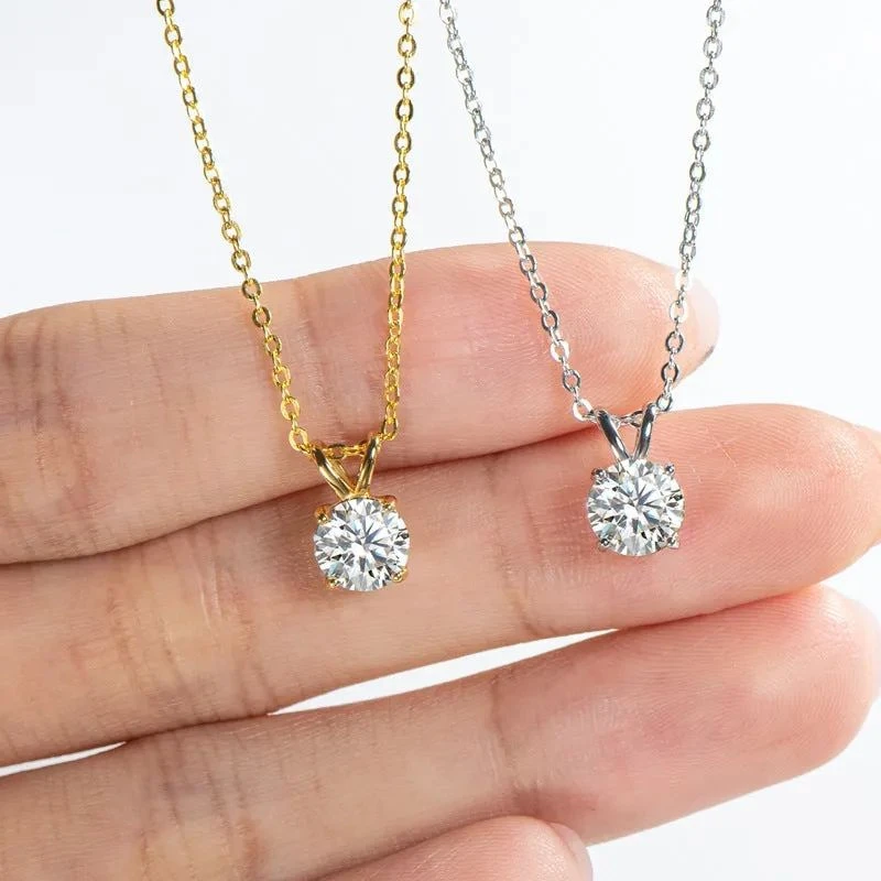 Various Shapes Women's Moissanite Necklace Original 925 Sterling Silver Jewelry Fashion Moissanite Diamond Necklace for Women