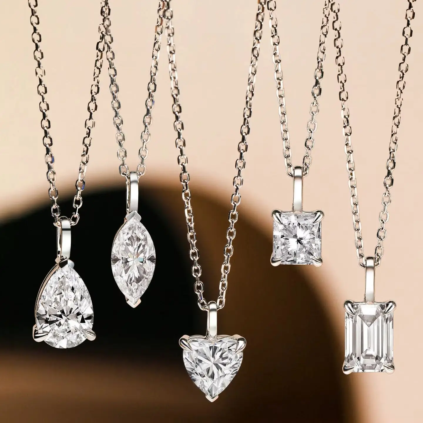 Various Shapes Women's Moissanite Necklace Original 925 Sterling Silver Jewelry Fashion Moissanite Diamond Necklace for Women