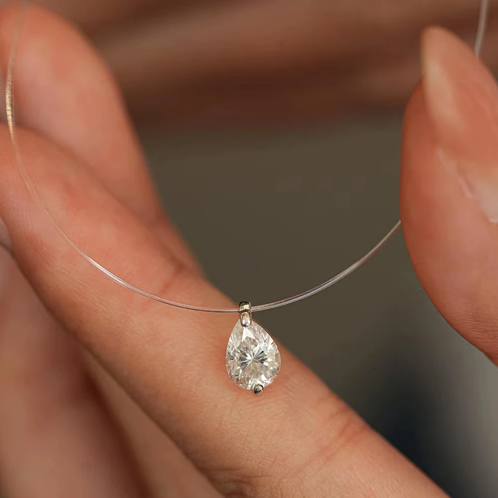Various Shapes Women's Moissanite Necklace Original 925 Sterling Silver Jewelry Fashion Moissanite Diamond Necklace for Women