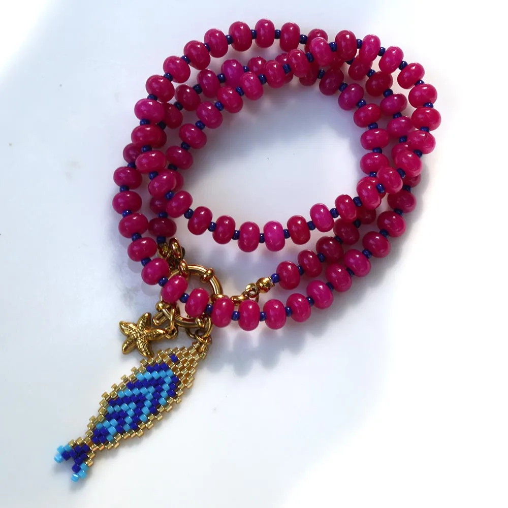 2026 Ocean Wind Fashion Personalized Customized Colorful hand knitting Fish Pendant Handmade Beaded Necklace Party Gift 2026 Ocean Wind Fashion Personalized Customized Colorful hand knitting Fish Pendant Handmade Beaded Necklace Party Gift