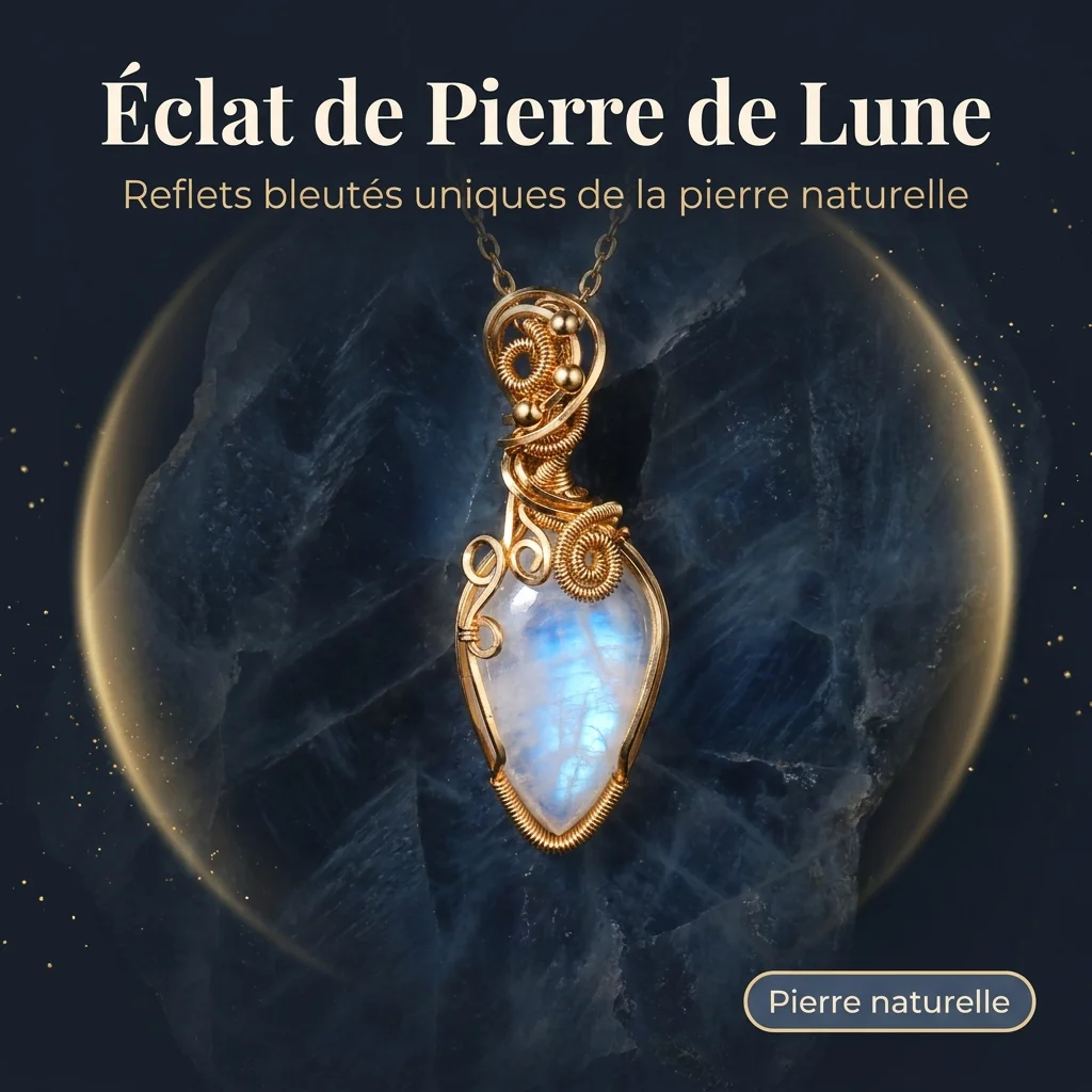 Women's Natural Gemstone Necklace Pendant Moonstone Handmade Copper Stainless Steel Necklace collier Pierre Naturelle Women's Natural Gemstone Necklace Pendant Moonstone Handmade Copper Stainless Steel Necklace collier Pierre Naturelle