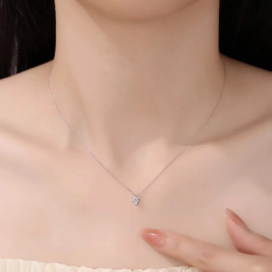 1-3ct Marquise Princess Emerald Pear Cut Women Moissanite Necklace Original 925 Sterling Silver Moissanite Diamond Jewelry Daily
