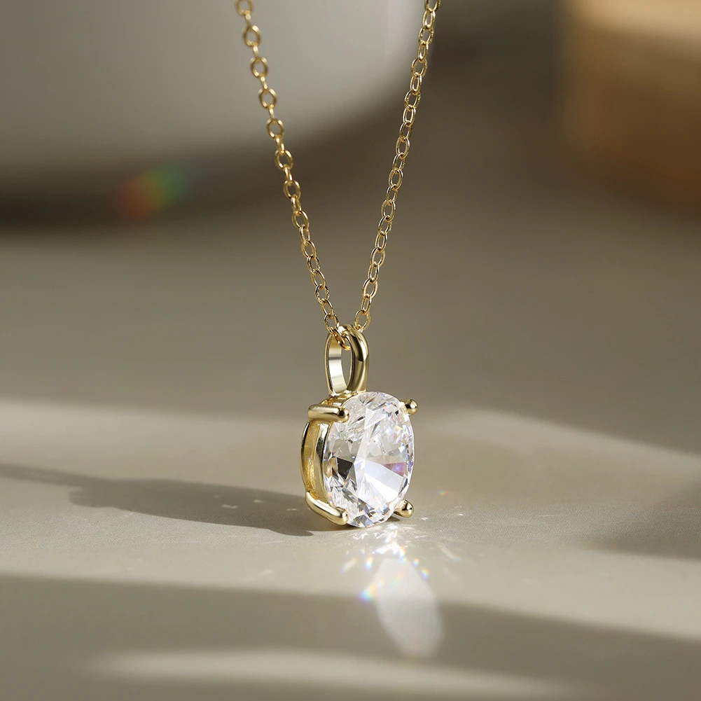1-3ct Marquise Princess Emerald Pear Cut Women Moissanite Necklace Original 925 Sterling Silver Moissanite Diamond Jewelry Daily