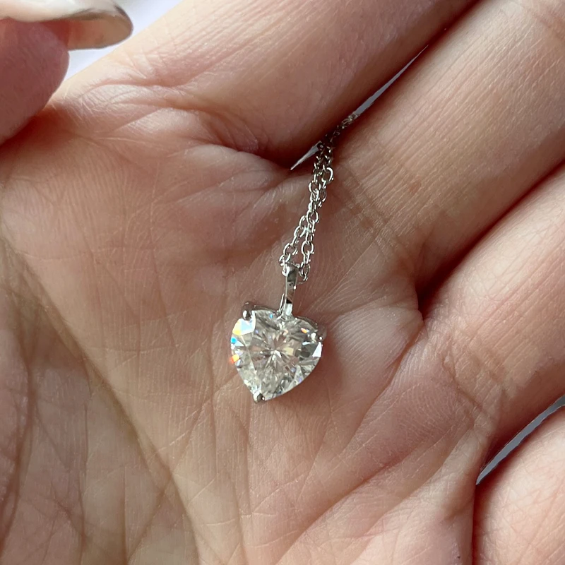 1-3ct Marquise Princess Emerald Pear Cut Women Moissanite Necklace Original 925 Sterling Silver Moissanite Diamond Jewelry Daily