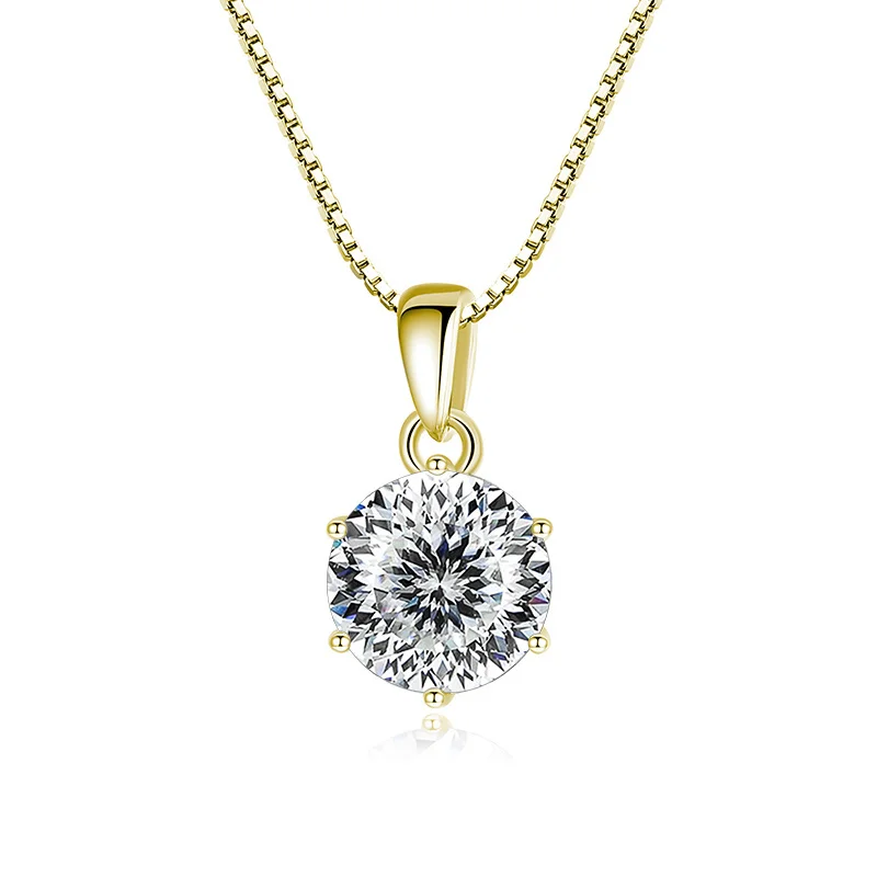 Butterflykiss 1 CT Real Moissanite Pendant Necklace For Women Top Quality 925 Sterling Silver Wedding Party Bridal Fine Jewelry Butterflykiss 1 CT Real Moissanite Pendant Necklace For Women Top Quality 925 Sterling Silver Wedding Party Bridal Fine Jewelry
