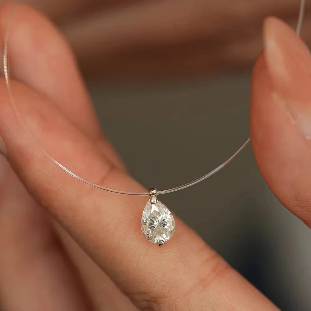 【1-5ct 10 Shapes 2 styles】Moissanite Necklace Chain925 Sterling Silver Jewelry Moissanite Diamond Chain Necklace for Women 【1-5ct 10 Shapes 2 styles】Moissanite Necklace Chain925 Sterling Silver Jewelry Moissanite Diamond Chain Necklace for Women