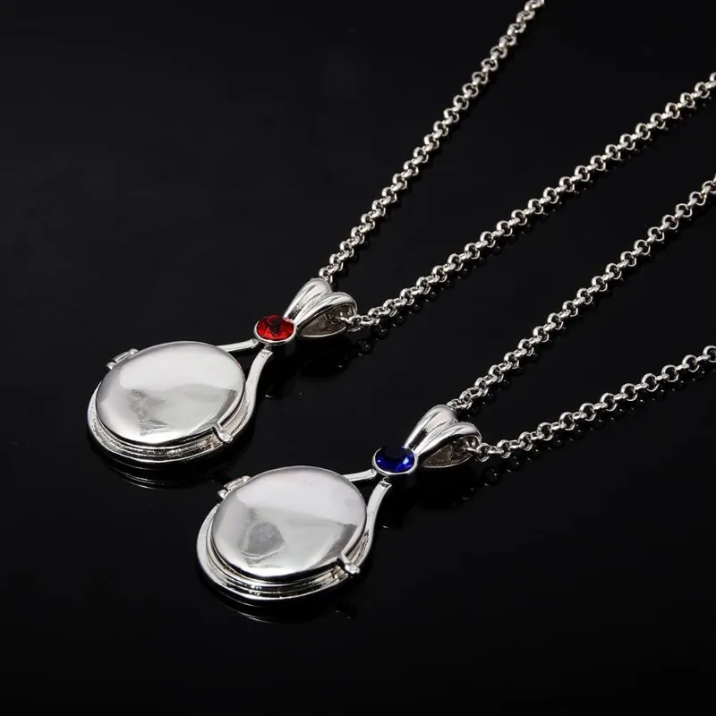 Mermaid Locket Necklace Silver Stainless Steel H2O Medallion Mermaid Pendant Jewellery Necklaces Set of 3 Types for Women Girls