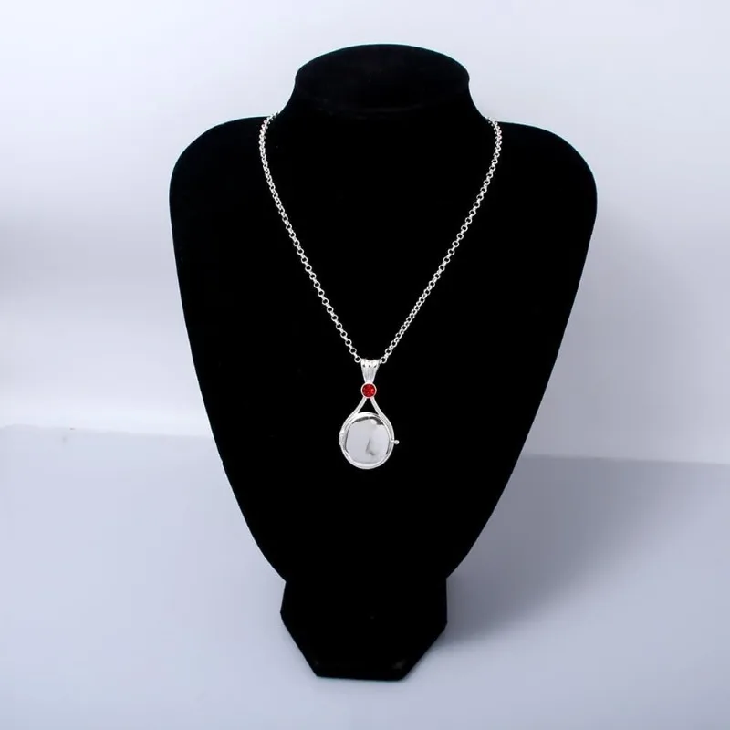 Mermaid Locket Necklace Silver Stainless Steel H2O Medallion Mermaid Pendant Jewellery Necklaces Set of 3 Types for Women Girls