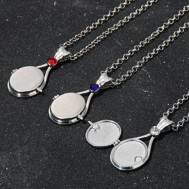 Mermaid Locket Necklace Silver Stainless Steel H2O Medallion Mermaid Pendant Jewellery Necklaces Set of 3 Types for Women Girls
