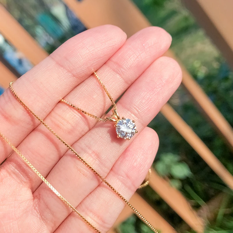 Rrjzz Certified 0.5-5CT D Color Round Moissanite Diamond Pendant Necklace Solitaire Lab Diamond GRA Necklaces for Women Jewelry Rrjzz Certified 0.5-5CT D Color Round Moissanite Diamond Pendant Necklace Solitaire Lab Diamond GRA Necklaces for Women Jewelry