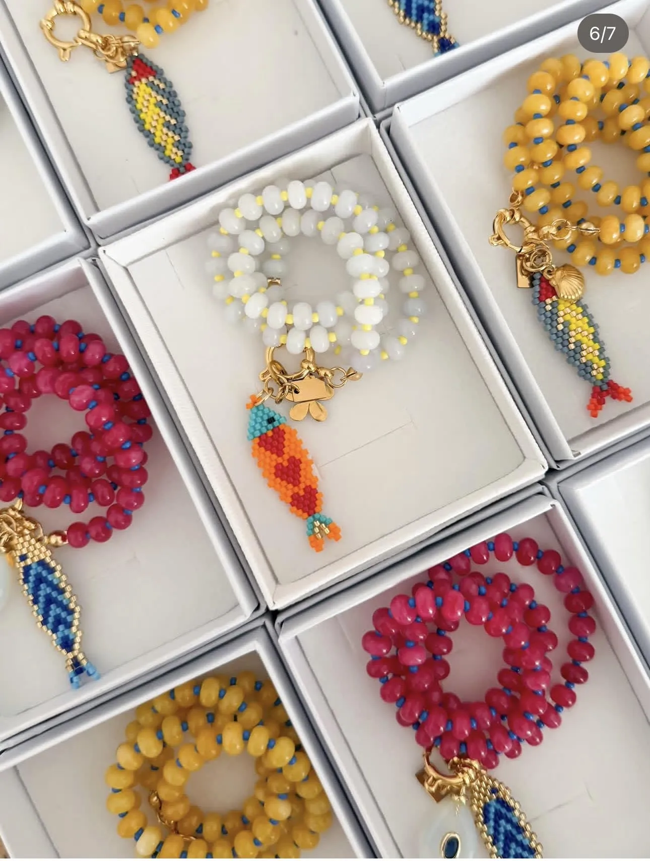 The latest Bohemian resort style jewelry colorful hand-woven fish pendant necklace with stainless steel accessories The latest Bohemian resort style jewelry colorful hand-woven fish pendant necklace with stainless steel accessories