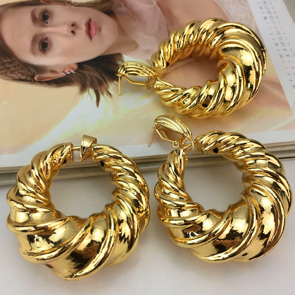 Dubai Gold Color Jewelry Sets For Women Necklace and Earring Fashion Pendant Jewelry Wedding Party Quality Bridal Gift FHK16778