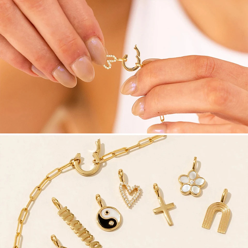 eManco Rolo Charm Necklace DIY Stainless Steel Adjustable Paperclip Pearl Necklaces Accessories Handmade Ladies Jewelry Gifts