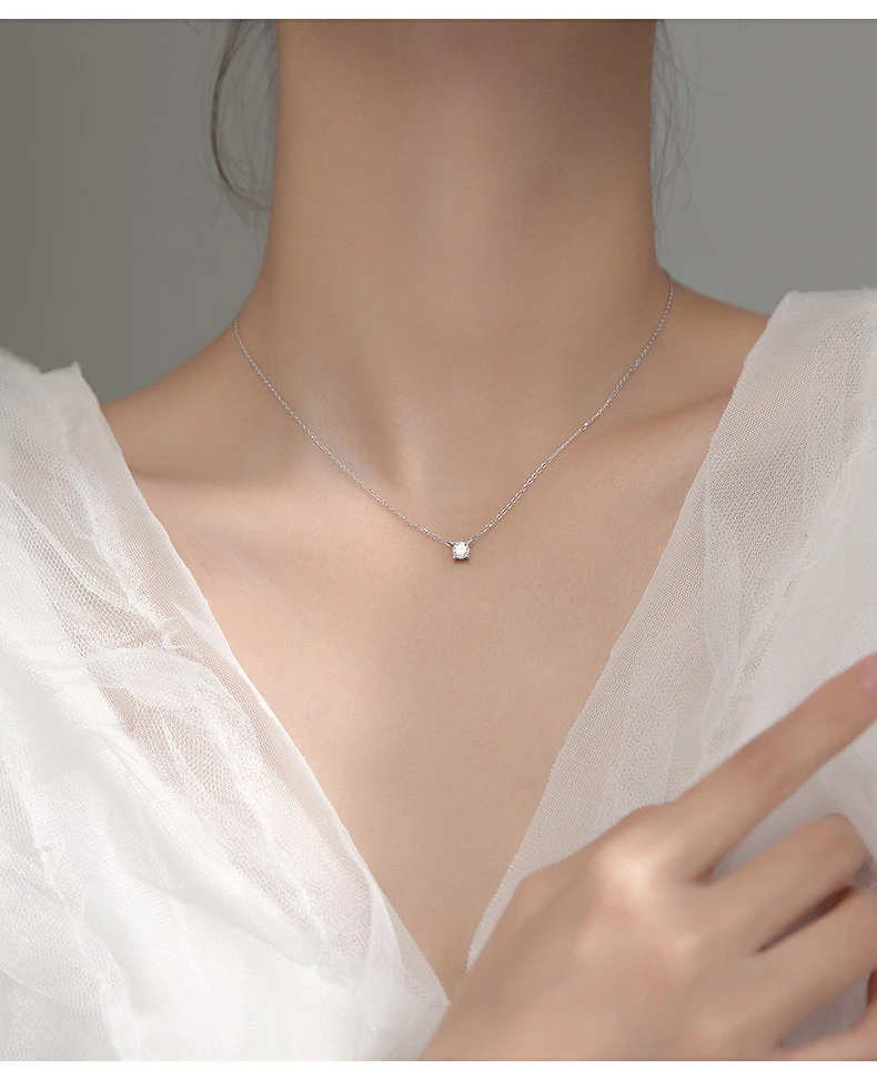 La Monada 38+4.8cm Silver Necklace For Women Fine Silver 925 Jewelry Fashion Neck Minimalist Pendants 925 Silver Chains Woman La Monada 38+4.8cm Silver Necklace For Women Fine Silver 925 Jewelry Fashion Neck Minimalist Pendants 925 Silver Chains Woman