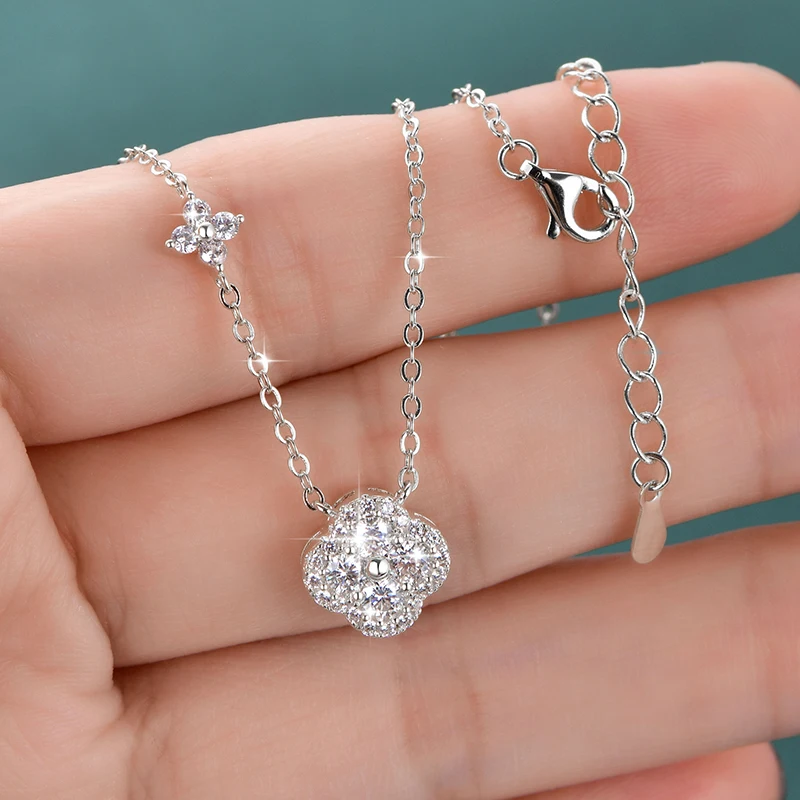 Rrjzz GRA Certified D-Color VVS1 Moissanite Pendant Necklace Lab Created Imitation Diamond for Women Charm Necklace Jewelry Gift Rrjzz GRA Certified D-Color VVS1 Moissanite Pendant Necklace Lab Created Imitation Diamond for Women Charm Necklace Jewelry Gift