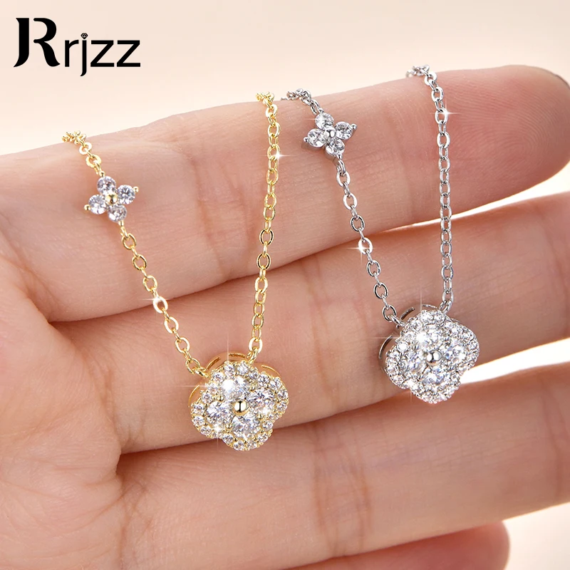 Rrjzz GRA Certified D-Color VVS1 Moissanite Pendant Necklace Lab Created Imitation Diamond for Women Charm Necklace Jewelry Gift Rrjzz GRA Certified D-Color VVS1 Moissanite Pendant Necklace Lab Created Imitation Diamond for Women Charm Necklace Jewelry Gift