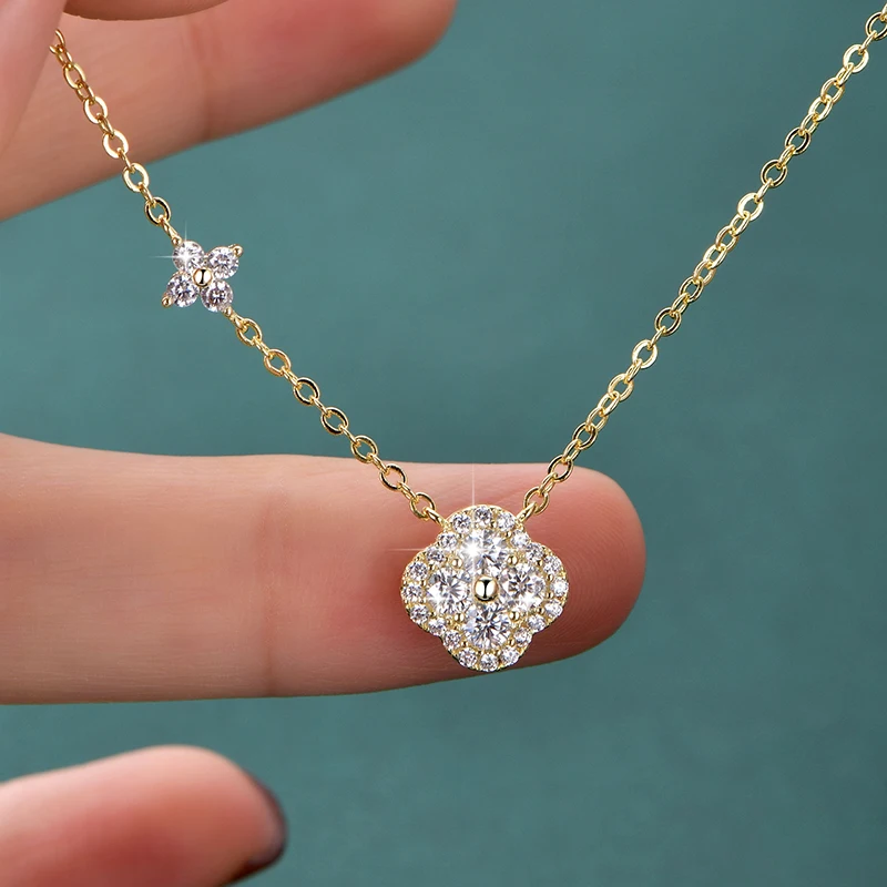 Rrjzz GRA Certified D-Color VVS1 Moissanite Pendant Necklace Lab Created Imitation Diamond for Women Charm Necklace Jewelry Gift Rrjzz GRA Certified D-Color VVS1 Moissanite Pendant Necklace Lab Created Imitation Diamond for Women Charm Necklace Jewelry Gift