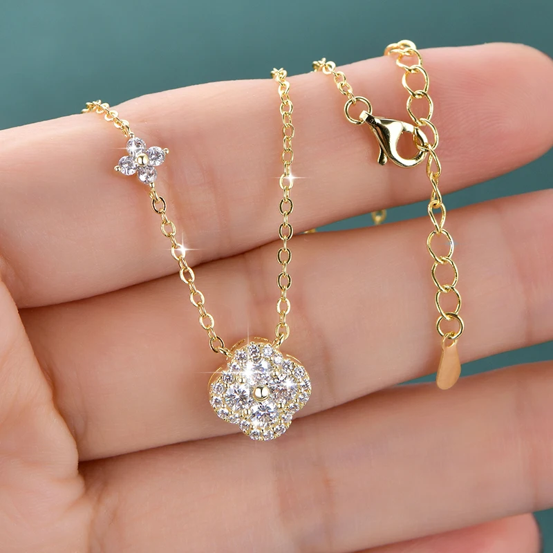Rrjzz GRA Certified D-Color VVS1 Moissanite Pendant Necklace Lab Created Imitation Diamond for Women Charm Necklace Jewelry Gift Rrjzz GRA Certified D-Color VVS1 Moissanite Pendant Necklace Lab Created Imitation Diamond for Women Charm Necklace Jewelry Gift