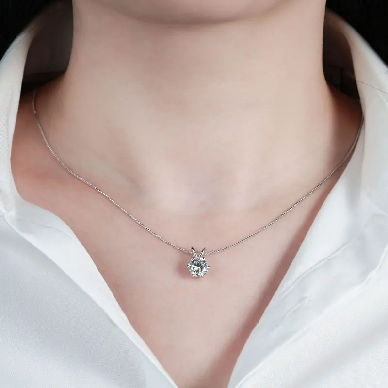 Lnngy Certified 0.5ct–5ct Moissanite Necklace Sparkling Solitaire Lab-Grown Diamond Pendant Necklaces for Women Daily Jewelry Lnngy Certified 0.5ct–5ct Moissanite Necklace Sparkling Solitaire Lab-Grown Diamond Pendant Necklaces for Women Daily Jewelry