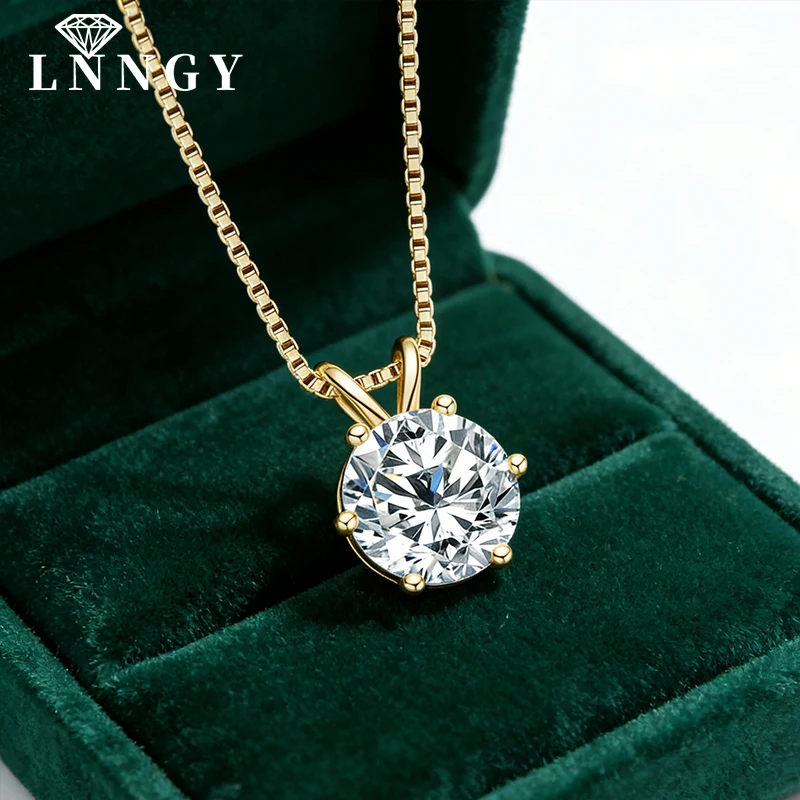 Lnngy Certified 0.5ct–5ct Moissanite Necklace Sparkling Solitaire Lab-Grown Diamond Pendant Necklaces for Women Daily Jewelry Lnngy Certified 0.5ct–5ct Moissanite Necklace Sparkling Solitaire Lab-Grown Diamond Pendant Necklaces for Women Daily Jewelry