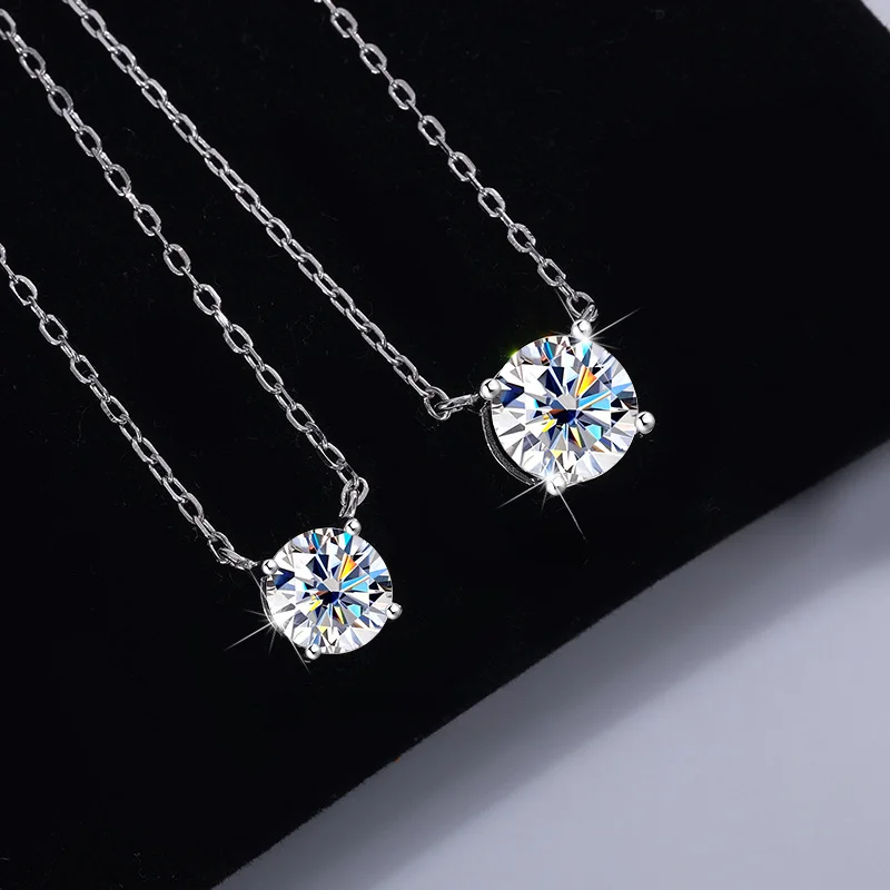 Moissanite Dia 6.5mm 0.5-5CT Woman Pendant Sier Necklace For Women Chains Party Bridal Fine Jewelry 925sterling Silver Necklace Moissanite Dia 6.5mm 0.5-5CT Woman Pendant Sier Necklace For Women Chains Party Bridal Fine Jewelry 925sterling Silver Necklace