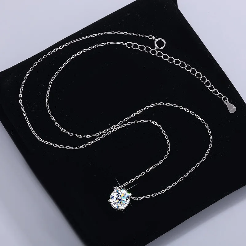 Moissanite Dia 6.5mm 0.5-5CT Woman Pendant Sier Necklace For Women Chains Party Bridal Fine Jewelry 925sterling Silver Necklace Moissanite Dia 6.5mm 0.5-5CT Woman Pendant Sier Necklace For Women Chains Party Bridal Fine Jewelry 925sterling Silver Necklace