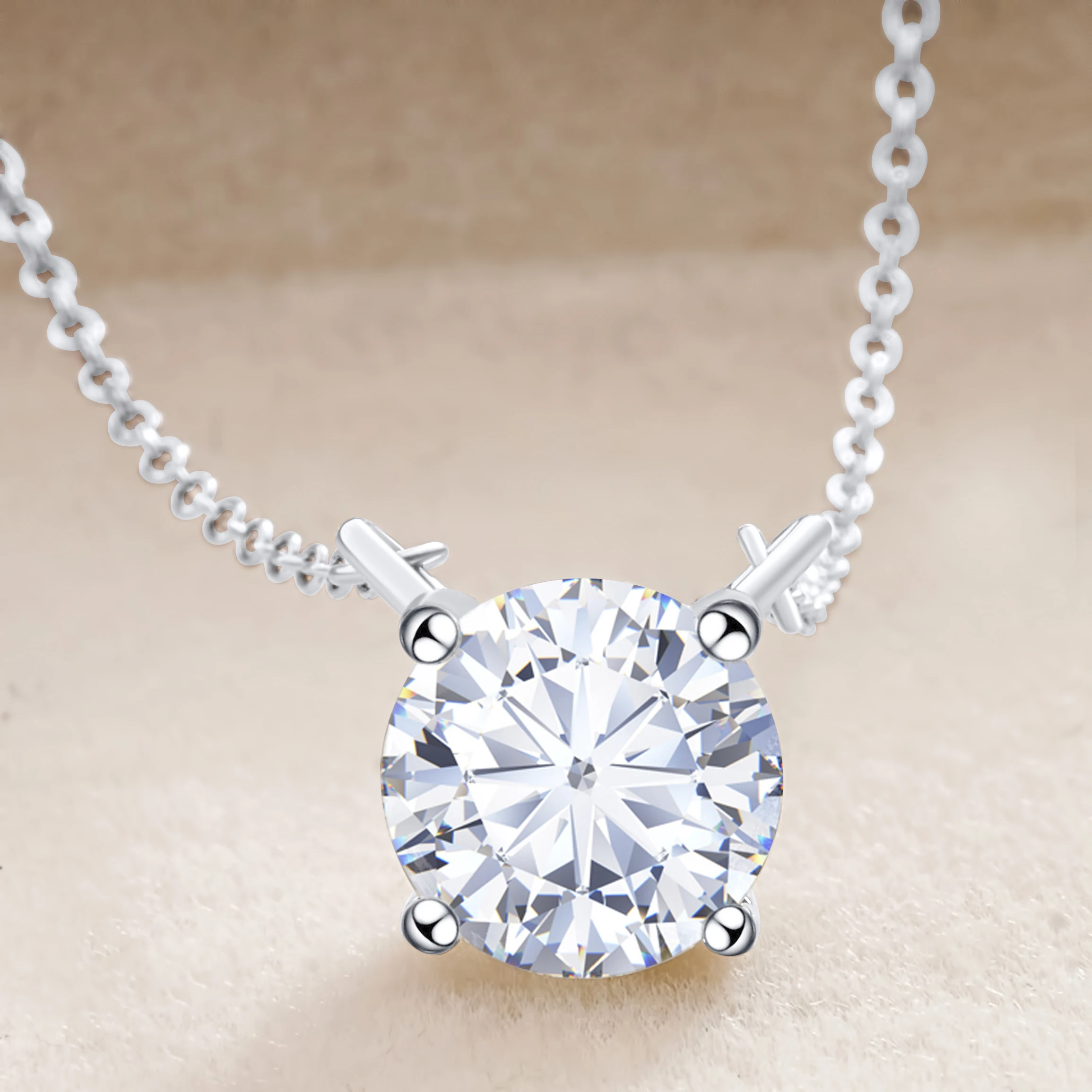 Moissanite Dia 6.5mm 0.5-5CT Woman Pendant Sier Necklace For Women Chains Party Bridal Fine Jewelry 925sterling Silver Necklace Moissanite Dia 6.5mm 0.5-5CT Woman Pendant Sier Necklace For Women Chains Party Bridal Fine Jewelry 925sterling Silver Necklace