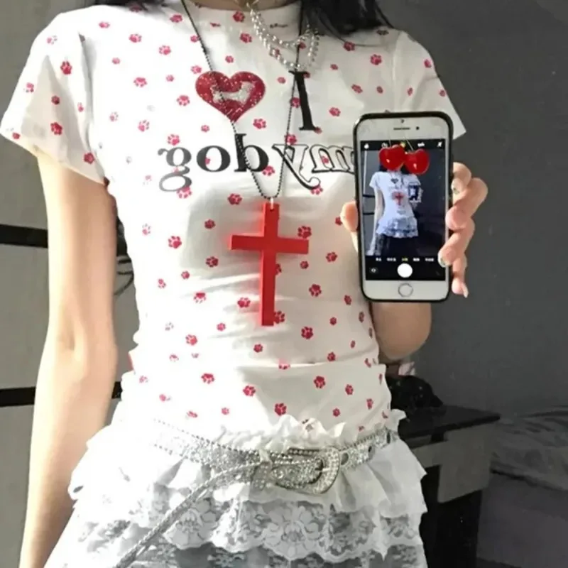 Fashion Punk Gothic Wood Cross Pendant Necklace for Women Men Halloween Vintage Black Hip Hop Y2K Accessories Party Jewelry Gift