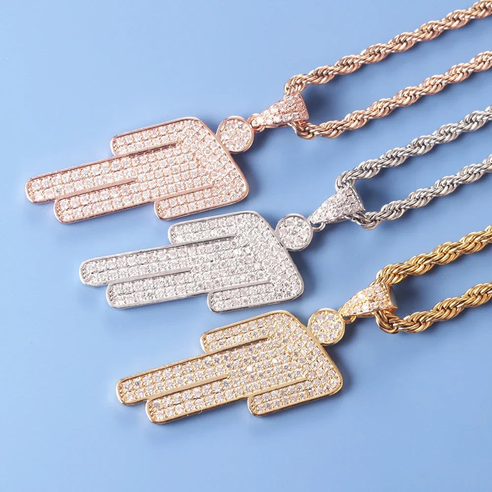 Hip Hop Necklace,Stainless Steel Round Head Zircon Couple Pendant Necklace,Skew Head Pendant Full of Zircon Chaoren Necklace Hip Hop Necklace,Stainless Steel Round Head Zircon Couple Pendant Necklace,Skew Head Pendant Full of Zircon Chaoren Necklace