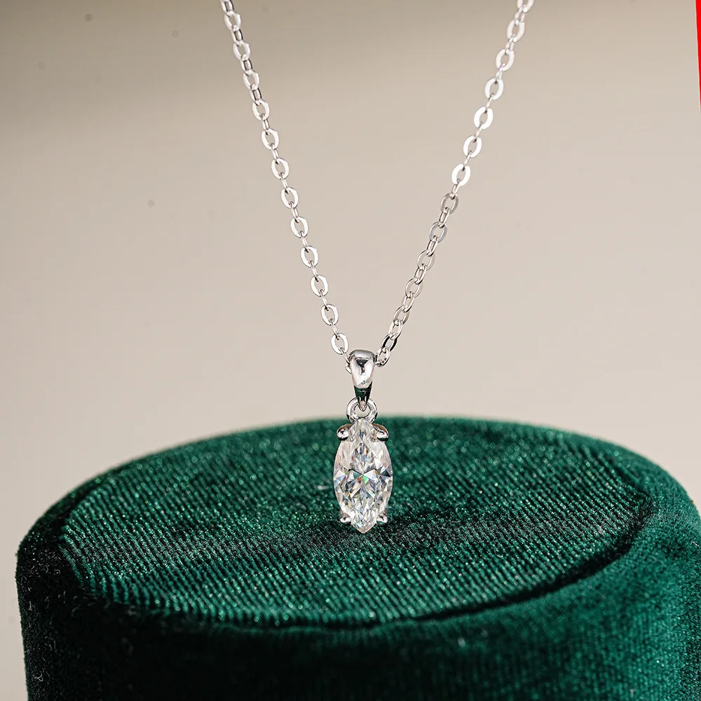 PureNew 1-5ct Classic Full Moissanite Necklace For Women S925 Silver Plated 18k Gold D Color VVS1 Women's Moissanite Chain Gift PureNew 1-5ct Classic Full Moissanite Necklace For Women S925 Silver Plated 18k Gold D Color VVS1 Women's Moissanite Chain Gift