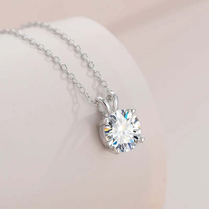PureNew 1-5ct Classic Full Moissanite Necklace For Women S925 Silver Plated 18k Gold D Color VVS1 Women's Moissanite Chain Gift PureNew 1-5ct Classic Full Moissanite Necklace For Women S925 Silver Plated 18k Gold D Color VVS1 Women's Moissanite Chain Gift
