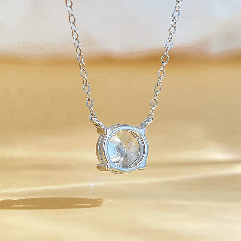 PureNew 1-5ct Classic Full Moissanite Necklace For Women S925 Silver Plated 18k Gold D Color VVS1 Women's Moissanite Chain Gift PureNew 1-5ct Classic Full Moissanite Necklace For Women S925 Silver Plated 18k Gold D Color VVS1 Women's Moissanite Chain Gift