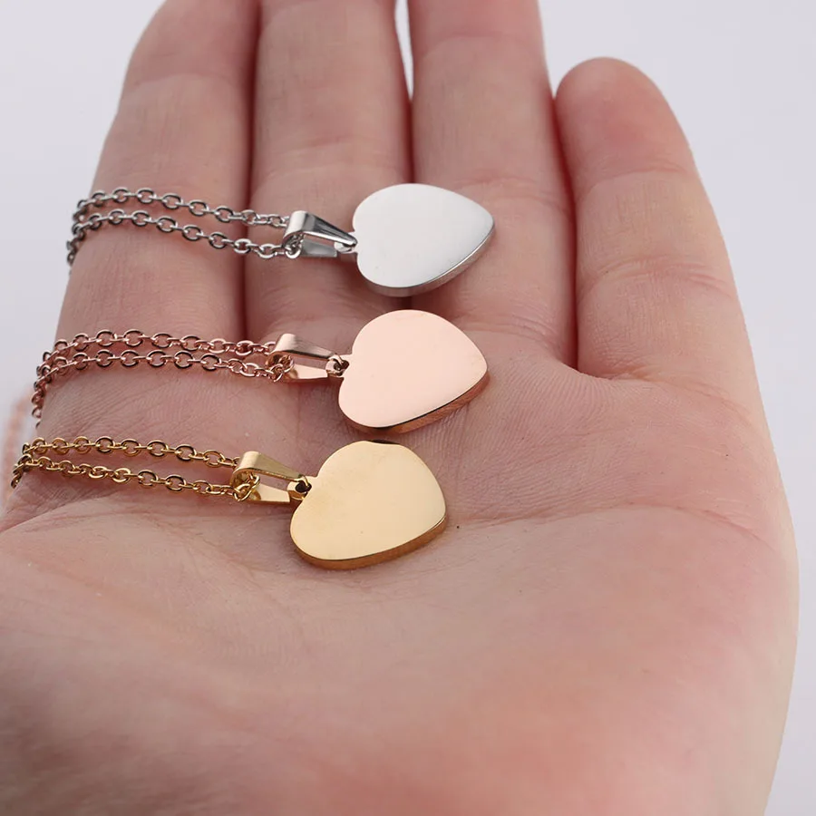 New Arrival Love Heart Pendant Necklace Mirror Polished Stainless Steel Chain Necklace For Women Gift 10Piece/lot New Arrival Love Heart Pendant Necklace Mirror Polished Stainless Steel Chain Necklace For Women Gift 10Piece/lot