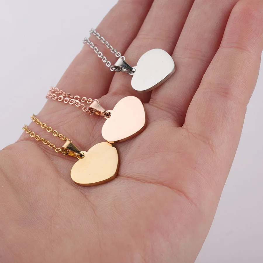 New Arrival Love Heart Pendant Necklace Mirror Polished Stainless Steel Chain Necklace For Women Gift 10Piece/lot New Arrival Love Heart Pendant Necklace Mirror Polished Stainless Steel Chain Necklace For Women Gift 10Piece/lot