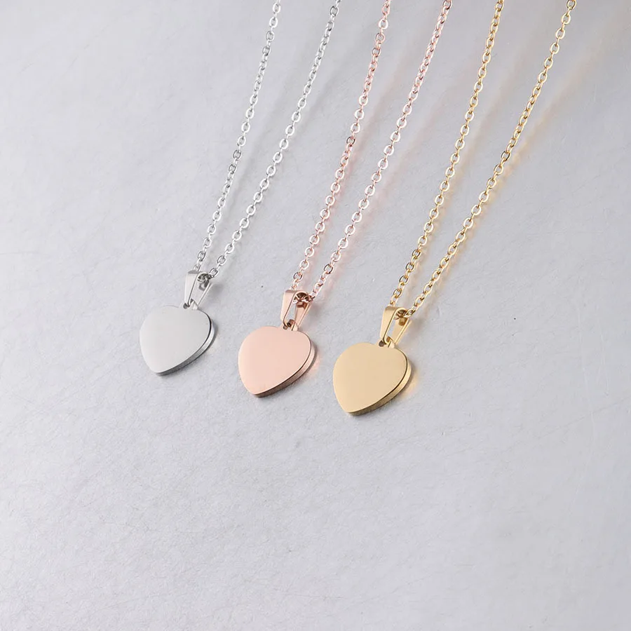 New Arrival Love Heart Pendant Necklace Mirror Polished Stainless Steel Chain Necklace For Women Gift 10Piece/lot New Arrival Love Heart Pendant Necklace Mirror Polished Stainless Steel Chain Necklace For Women Gift 10Piece/lot