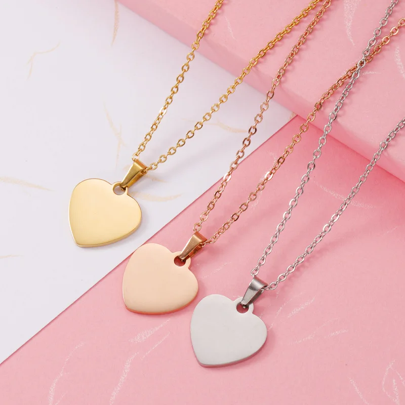 New Arrival Love Heart Pendant Necklace Mirror Polished Stainless Steel Chain Necklace For Women Gift 10Piece/lot New Arrival Love Heart Pendant Necklace Mirror Polished Stainless Steel Chain Necklace For Women Gift 10Piece/lot