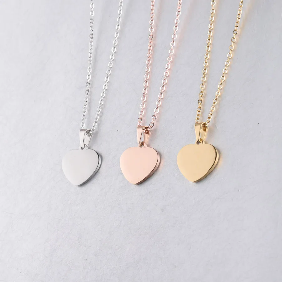 New Arrival Love Heart Pendant Necklace Mirror Polished Stainless Steel Chain Necklace For Women Gift 10Piece/lot New Arrival Love Heart Pendant Necklace Mirror Polished Stainless Steel Chain Necklace For Women Gift 10Piece/lot