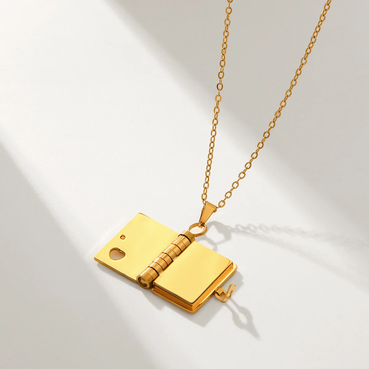 10pcs Stainless Steel Book Pendant Choker Necklaces for Women Men Waterproof Gold Plated Chain Neckalce Unisex Lovers Jewelry 10pcs Stainless Steel Book Pendant Choker Necklaces for Women Men Waterproof Gold Plated Chain Neckalce Unisex Lovers Jewelry