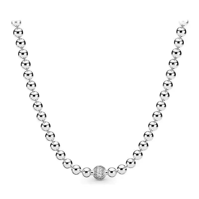 Butterfly Necklace Pendant S925 Pure Silver Circle Necklace Heart Necklace DIY Beads Women's Jewelry Valentine's Day Gift