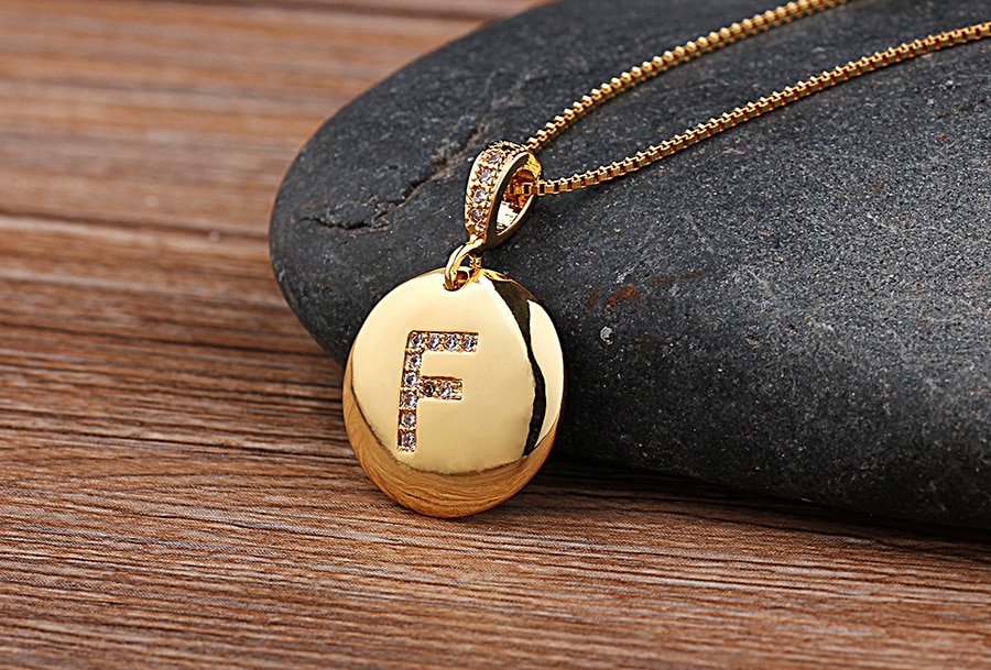 Women's Crystal Initial Necklace