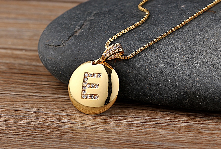 Women's Crystal Initial Necklace