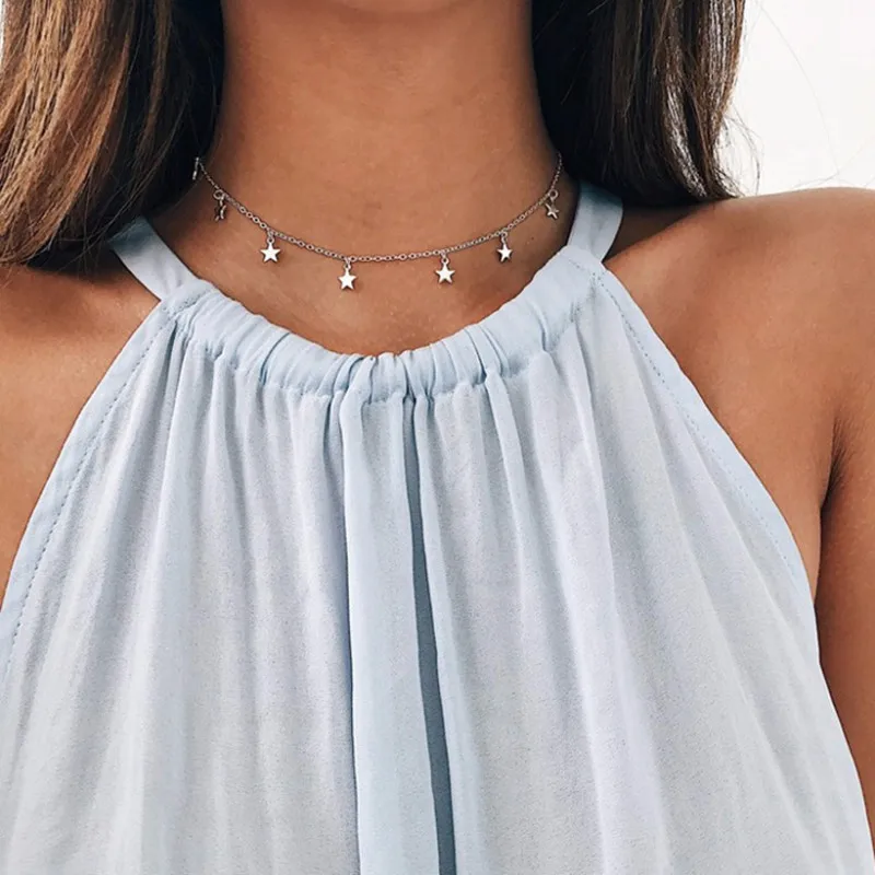 Women's Stars Choker Necklace Women's Stars Choker Necklace