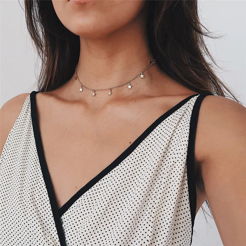 Women's Stars Choker Necklace Women's Stars Choker Necklace