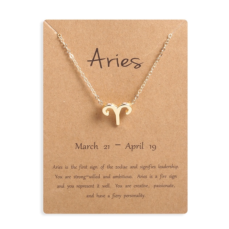 Women's Zodiac Sign Pendant Necklace