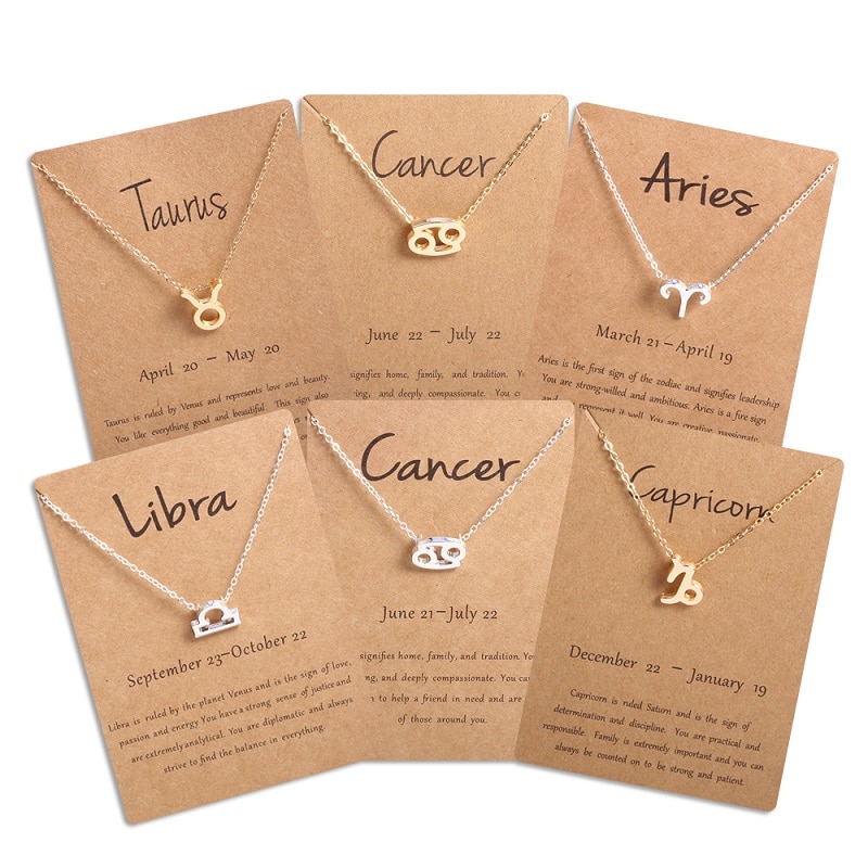 Women's Zodiac Sign Pendant Necklace